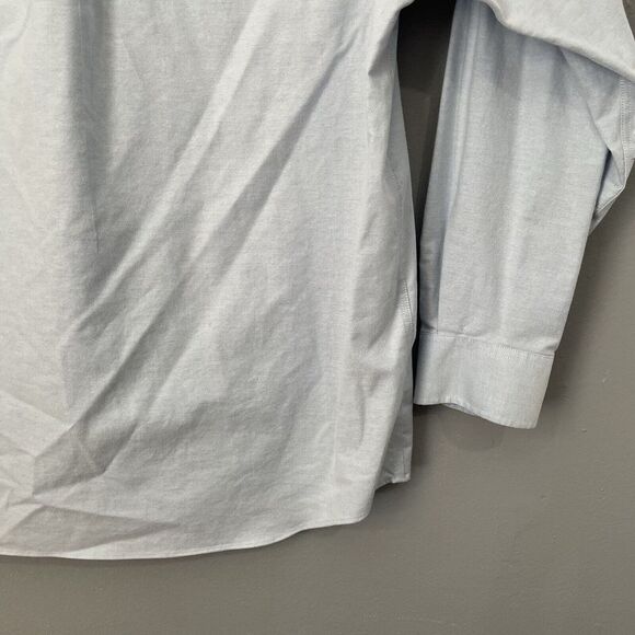 Duluth Trading Shirt Mens Large Casual Chambray Work Blue Pencil Pocket - Picture 9 of 10
